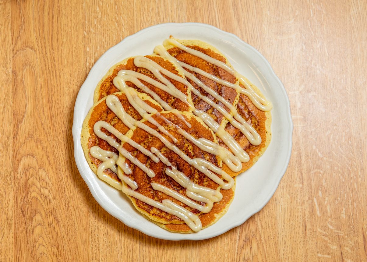 Cinnamon Bun Pancakes.