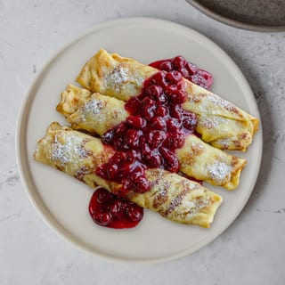 Cherry Kijafa Crepes