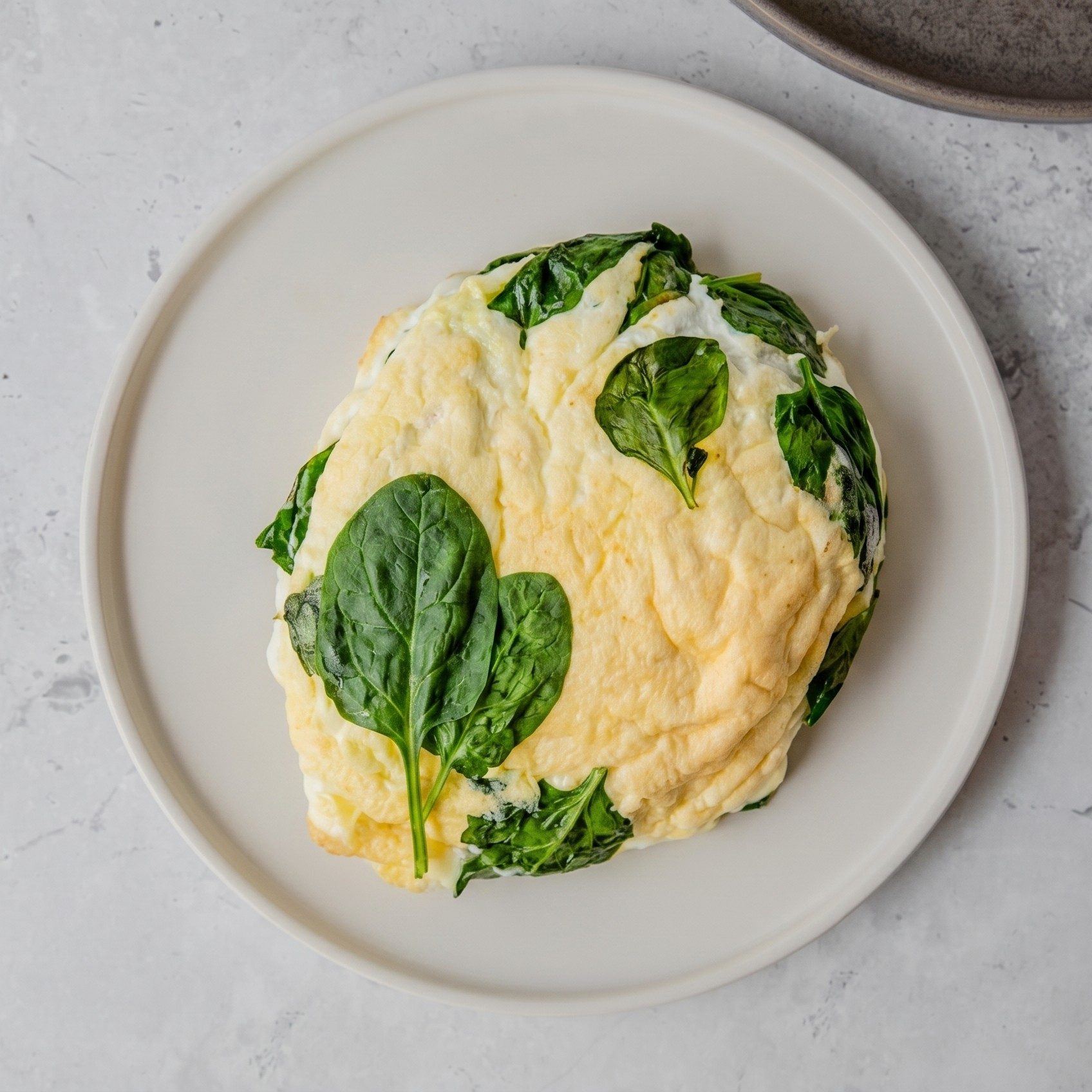 Fresh Spinach Omelette.